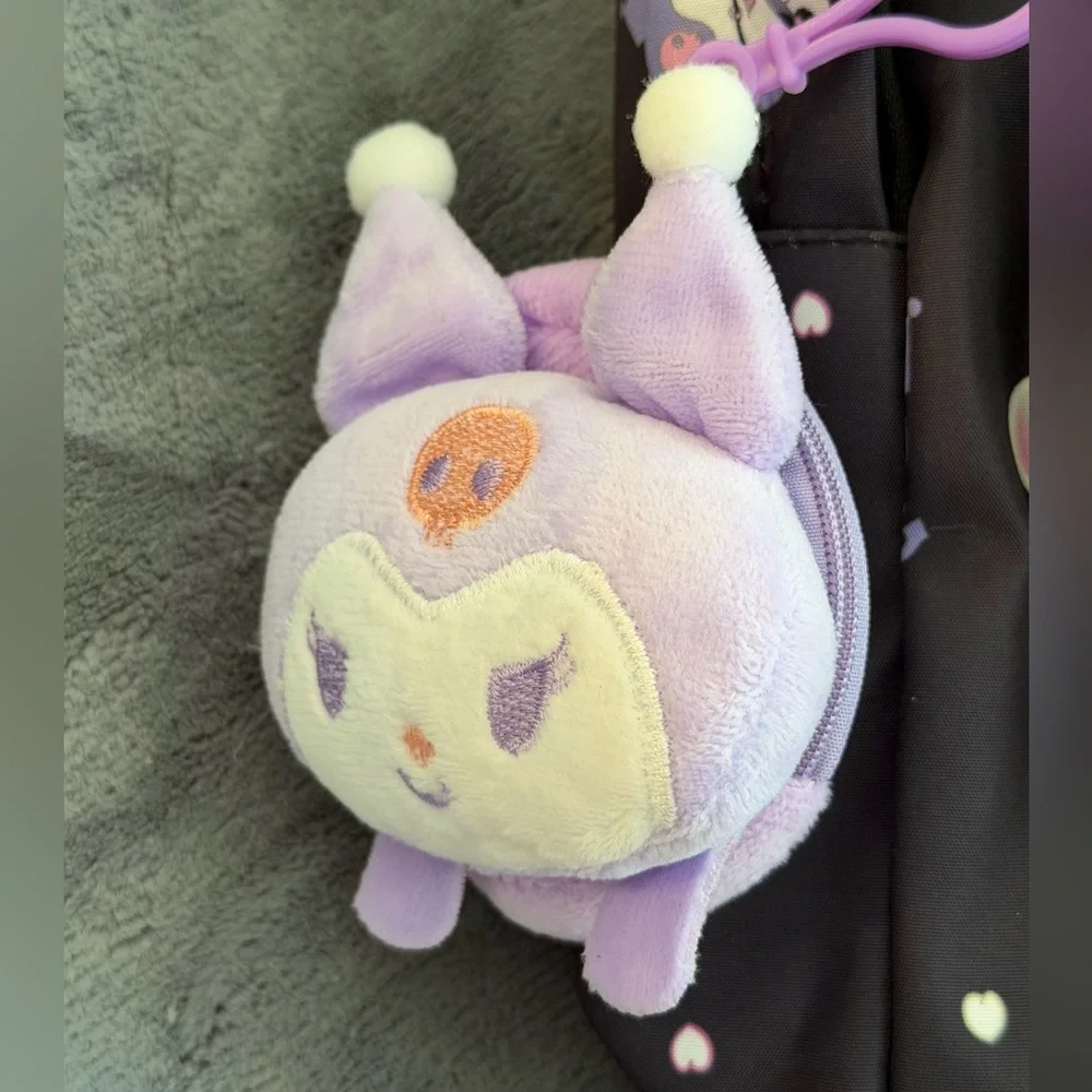 ❤️❤️SANRIO MYSTERY BUNDLE with Black Kuromi Backpack & Coin Purse Charm